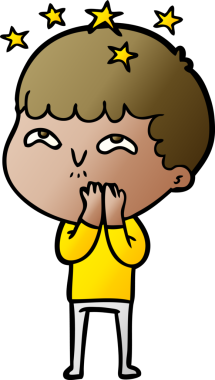 çizgi film bir insan tarafından çizilmiş hayret verici çocuk.