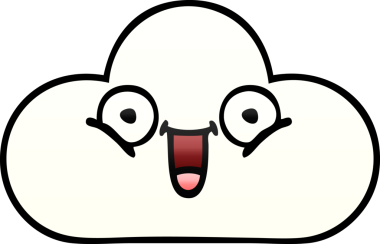 Bir insan tarafından çizilmiş beyaz bulutun gölgelenmiş çizimi