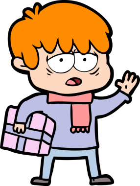 Bir insan tarafından çizilmiş bitkin çocuk çizgi filmi.