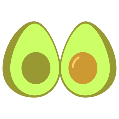 Avokado bir insan tarafından çizilmiş.