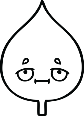 Bir insan tarafından çizilmiş dışavurumsal yaprağın çizgi çizimi