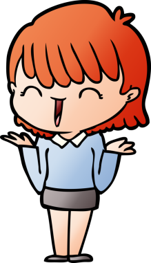 Bir insan tarafından çizilmiş karikatür kadın.