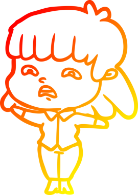 İnsan tarafından çizilmiş endişeli bir karikatür çizimi.