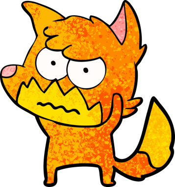 Bir insan tarafından çizilmiş bir tilki.