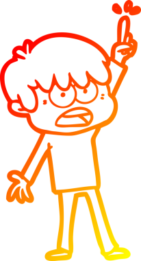 Bir insan tarafından çizilmiş endişeli bir çizgi film çocuğu çizimi.