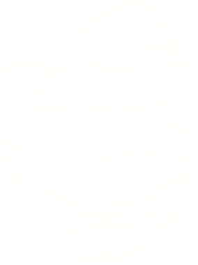 Bir insan tarafından çizilen Noel Kedisi Tebeşiri