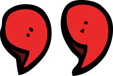 bir insan tarafından çizilmiş karalama tırnak işaretleri