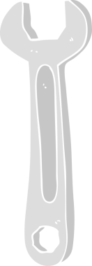 Bir insan tarafından çizilmiş anahtarın düz renk çizimi