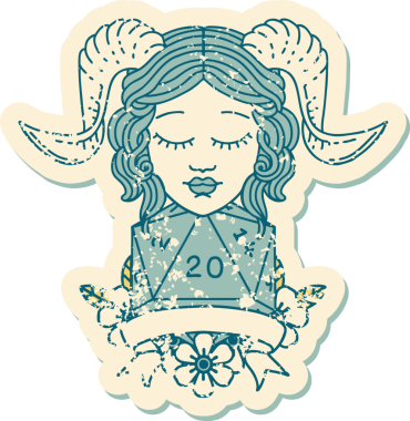 Retro Dövme Biçimi Bir insan tarafından çizilmiş doğal yirmi zar atışıyla düzenleme