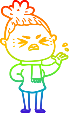 Bir insan tarafından çizilmiş kızgın bir karikatür çizimi.