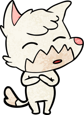 bir insan tarafından çizilmiş tilki çizgi filmi