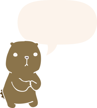 Bir insan tarafından çizilmiş, konuşma baloncuğu olan endişeli bir çizgi film.