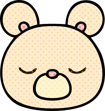 Bir insan tarafından çizilmiş tuhaf çizgi film ayısı.