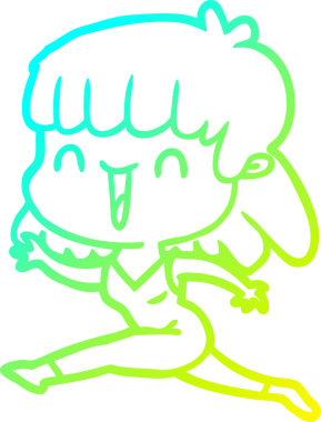 Bir insan tarafından çizilmiş bir karikatür kadın çizimi.