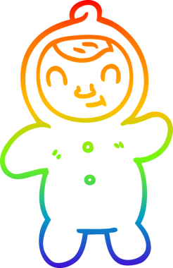 gökkuşağı gradyan çizimi bir insan tarafından çizilmiş karikatür insan bebeği