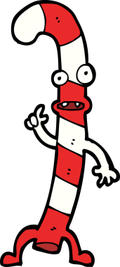 Bir insan tarafından çizilmiş noel şekeri kamışları.