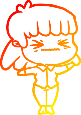 Bir insan tarafından çizilmiş bir karikatür kadın çizimi