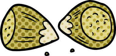 Bir insan tarafından çizilmiş fındıklı çizgi film.