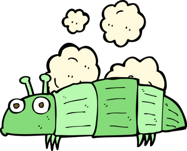 bir insan tarafından çizilmiş çizgi film hatası