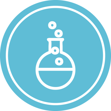 Bir insan tarafından çizilmiş dairesel bilim deneyleri simgesi