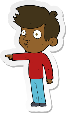 Bir insan tarafından çizilmiş çizgi film karakteri.