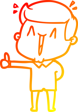 Bir insan tarafından çizilmiş mutlu bir adamın çizgi çizimi.