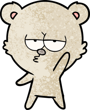 Bir insan tarafından çizilmiş bir çizgi film karakteri.