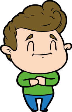 Bir insan tarafından çizilmiş mutlu çizgi film adamı.