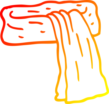 Bir insan tarafından çizilmiş karikatür eşarbının sıcak gradyan çizimi