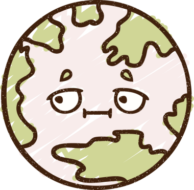 Bir insan tarafından çizilen Dünya Tebeşiri