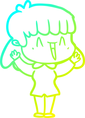 Bir insan tarafından çizilmiş bir karikatür kadın çizimi.