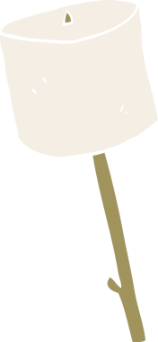 Bir insan tarafından çizilmiş çubuğa marşmelov karalaması