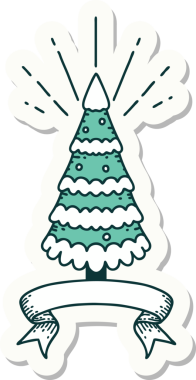 Bir insan tarafından çizilmiş çam ağacının dövmesi.