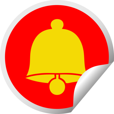 Bir insan tarafından çizilmiş pirinç çanın dairesel kabuk soyucu karikatürü.