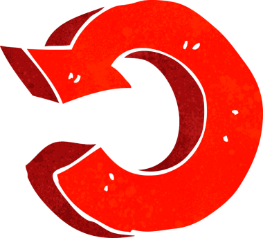 bir insan tarafından çizilmiş karikatür geri dönüşüm sembolü