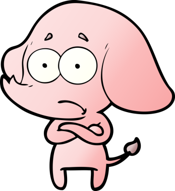 bir insan tarafından çizilmiş belirsiz bir fil.