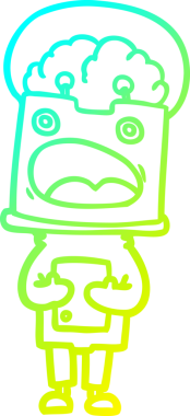 Bir insan tarafından çizilmiş soğuk gradyan robot çizimi