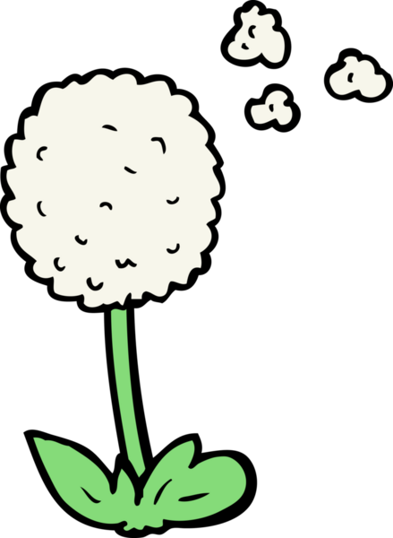 Bir insan tarafından çizilmiş karikatür çiçeği