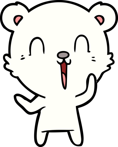 Bir insan tarafından çizilmiş kutup ayısı karikatürü