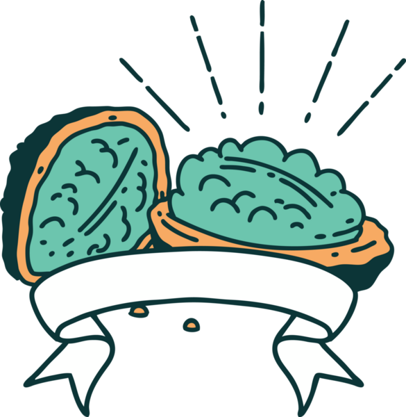 Dövme tarzı ceviz ve bir insan tarafından çizilmiş kabuklu parşömen.