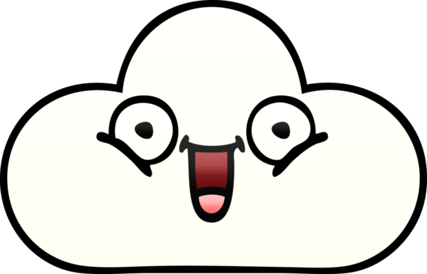 Bir insan tarafından çizilmiş beyaz bulutun gölgelenmiş çizimi