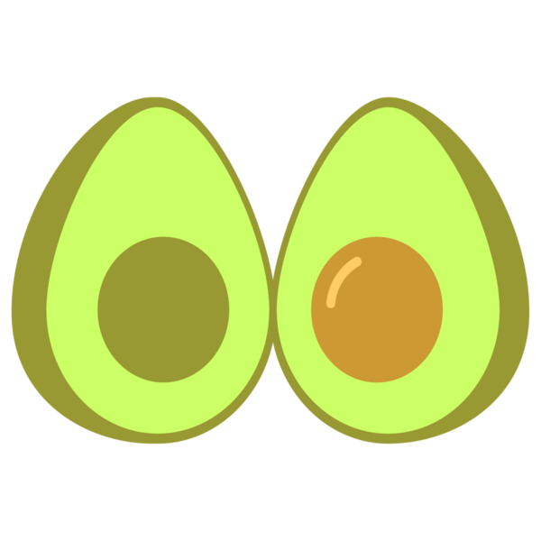 Avokado bir insan tarafından çizilmiş.
