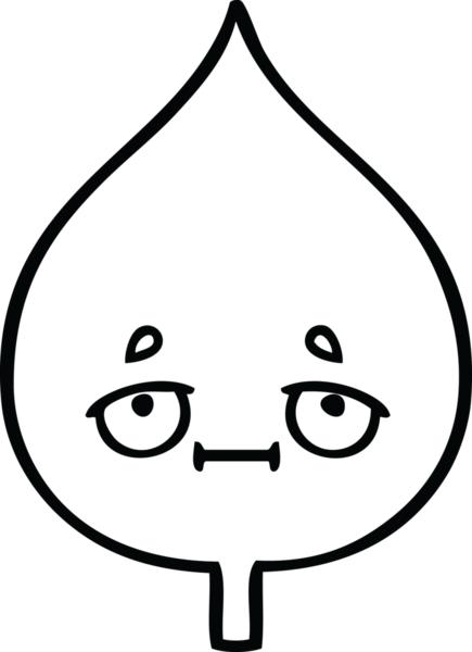 Bir insan tarafından çizilmiş dışavurumsal yaprağın çizgi çizimi