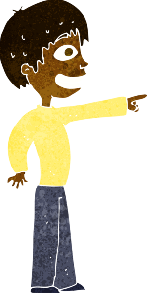 Bir insan tarafından çizilmiş sırıtan çocuk.