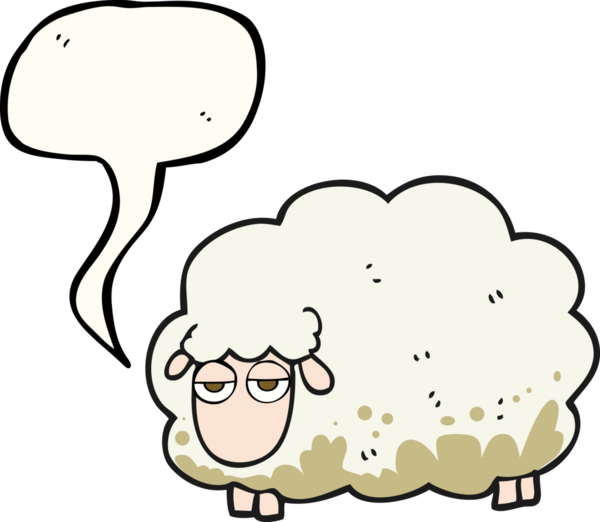 Bir insan tarafından çizilmiş serbest konuşma balonu karikatürü çamurlu kış koyunu