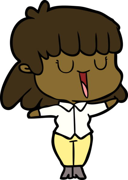 Bir insan tarafından çizilmiş karikatür kadın.