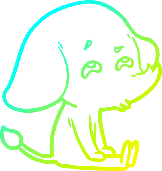 Bir insanın çizdiği karikatür fili çizimi.