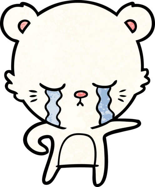 Bir insan tarafından çizilmiş kutup ayısı karikatürü