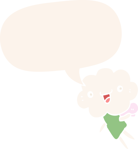 bir insan tarafından çizilmiş eski usul konuşma baloncuğu olan karikatür başlıklı yaratık