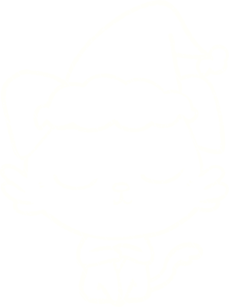 Bir insan tarafından çizilen Noel Kedisi Tebeşiri